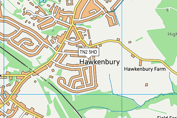 TN2 5HD map - OS VectorMap District (Ordnance Survey)