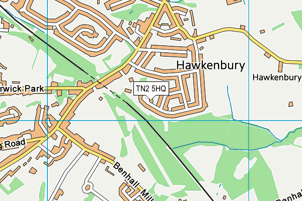 TN2 5HQ map - OS VectorMap District (Ordnance Survey)