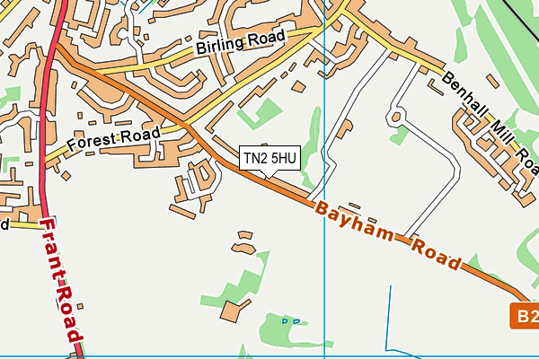 TN2 5HU map - OS VectorMap District (Ordnance Survey)