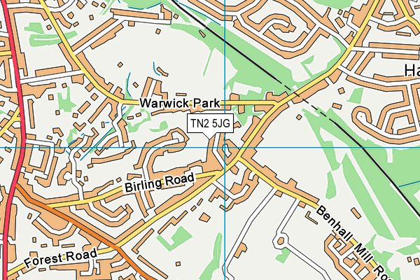 TN2 5JG map - OS VectorMap District (Ordnance Survey)