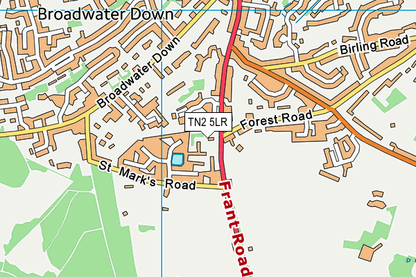 TN2 5LR map - OS VectorMap District (Ordnance Survey)