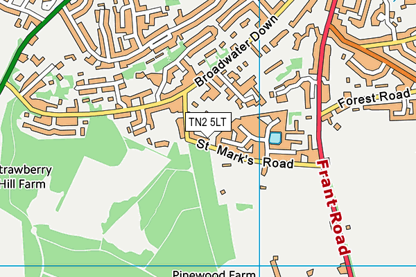 TN2 5LT map - OS VectorMap District (Ordnance Survey)