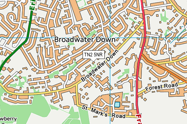 TN2 5NR map - OS VectorMap District (Ordnance Survey)