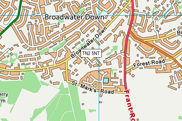 TN2 5NT map - OS VectorMap District (Ordnance Survey)