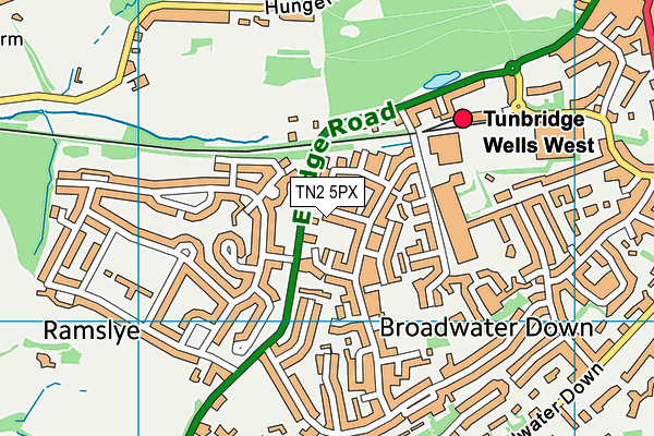 TN2 5PX map - OS VectorMap District (Ordnance Survey)