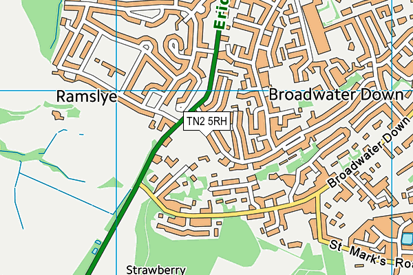 TN2 5RH map - OS VectorMap District (Ordnance Survey)