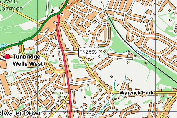 TN2 5SS map - OS VectorMap District (Ordnance Survey)