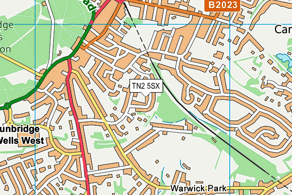 TN2 5SX map - OS VectorMap District (Ordnance Survey)