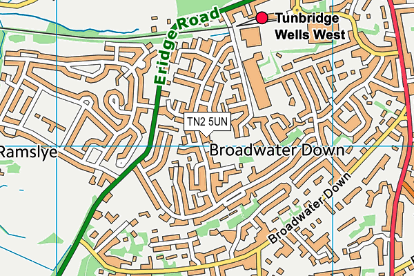 TN2 5UN map - OS VectorMap District (Ordnance Survey)