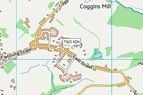 TN20 6DH map - OS VectorMap District (Ordnance Survey)