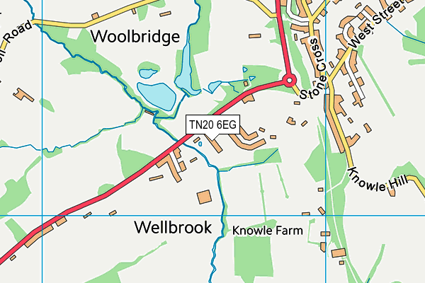 TN20 6EG map - OS VectorMap District (Ordnance Survey)