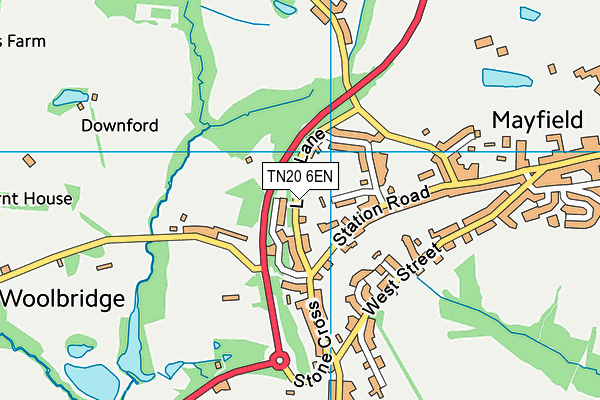 TN20 6EN map - OS VectorMap District (Ordnance Survey)