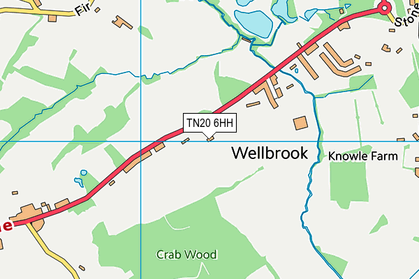 TN20 6HH map - OS VectorMap District (Ordnance Survey)
