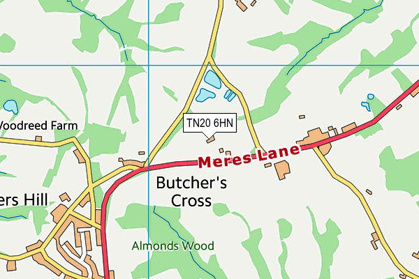 TN20 6HN map - OS VectorMap District (Ordnance Survey)