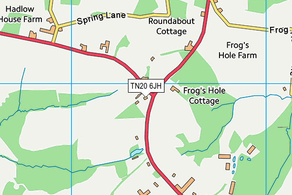 TN20 6JH map - OS VectorMap District (Ordnance Survey)