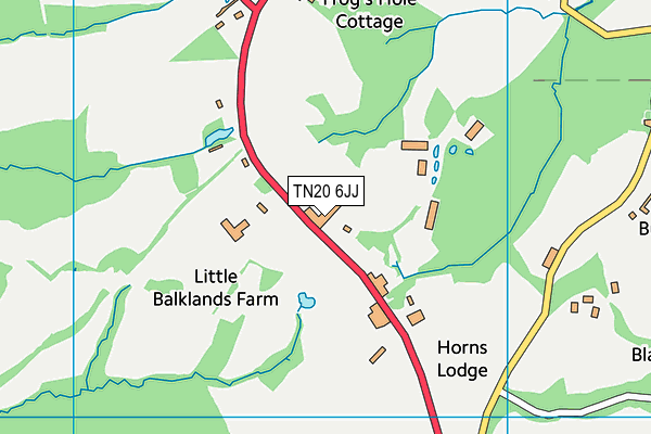 TN20 6JJ map - OS VectorMap District (Ordnance Survey)