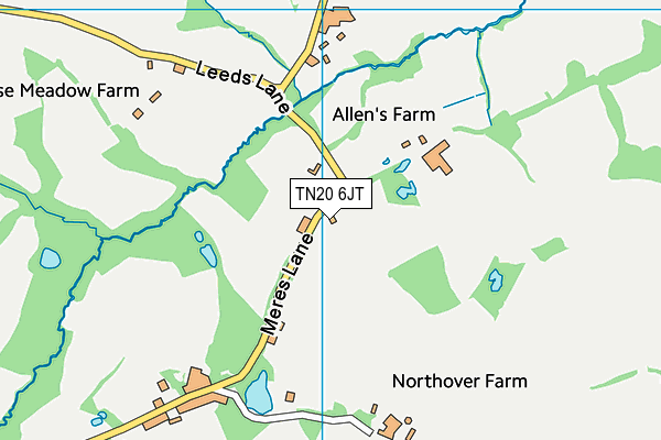 TN20 6JT map - OS VectorMap District (Ordnance Survey)