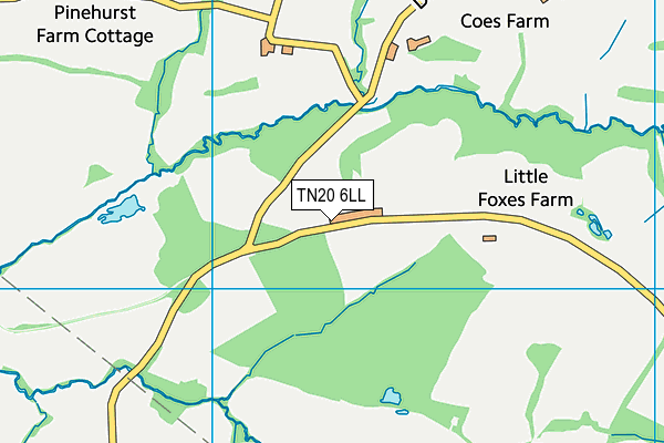 TN20 6LL map - OS VectorMap District (Ordnance Survey)