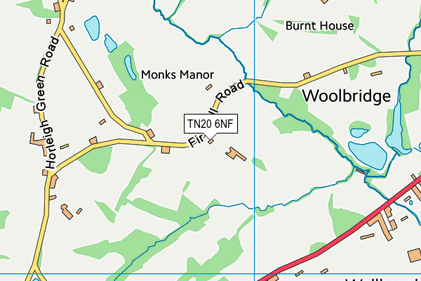 TN20 6NF map - OS VectorMap District (Ordnance Survey)