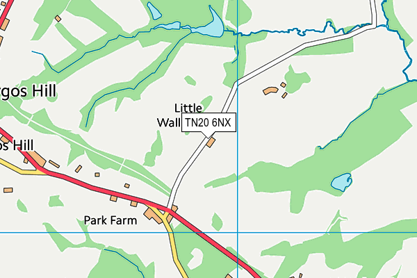 TN20 6NX map - OS VectorMap District (Ordnance Survey)