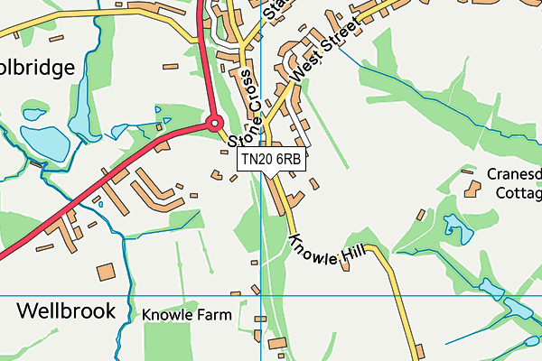 TN20 6RB map - OS VectorMap District (Ordnance Survey)