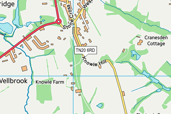 TN20 6RD map - OS VectorMap District (Ordnance Survey)