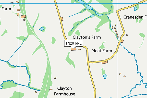 TN20 6RE map - OS VectorMap District (Ordnance Survey)