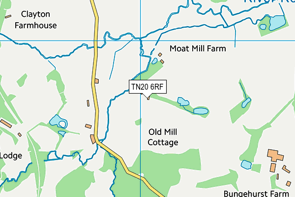 TN20 6RF map - OS VectorMap District (Ordnance Survey)