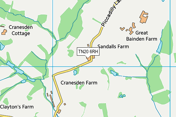 TN20 6RH map - OS VectorMap District (Ordnance Survey)