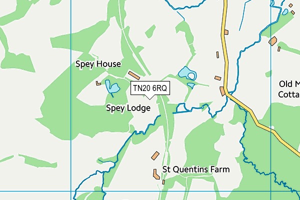 TN20 6RQ map - OS VectorMap District (Ordnance Survey)