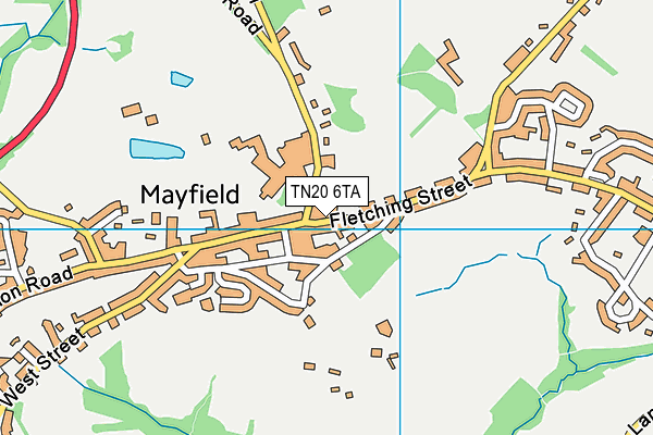 Mayfield Church of England Primary School map (TN20 6TA) - OS VectorMap District (Ordnance Survey)