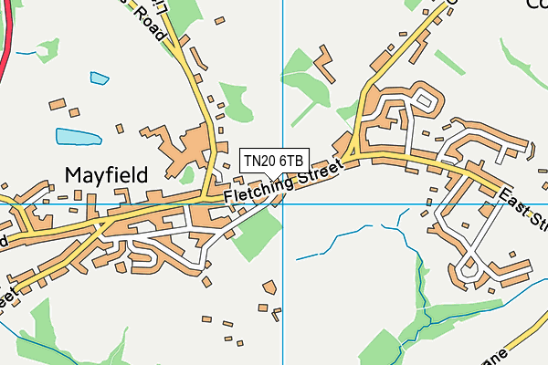 TN20 6TB map - OS VectorMap District (Ordnance Survey)