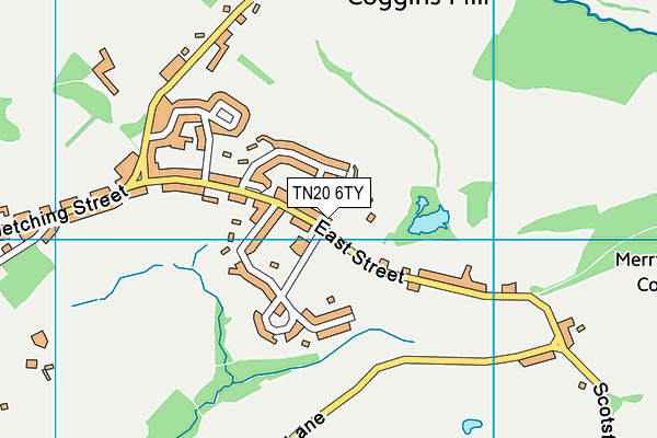 TN20 6TY map - OS VectorMap District (Ordnance Survey)