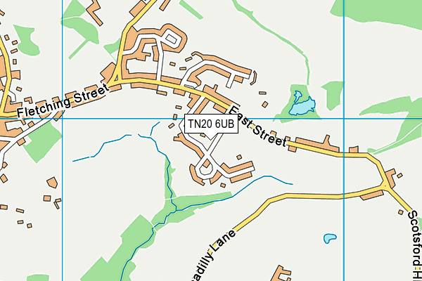 TN20 6UB map - OS VectorMap District (Ordnance Survey)