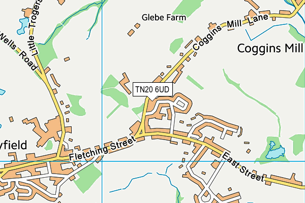 TN20 6UD map - OS VectorMap District (Ordnance Survey)