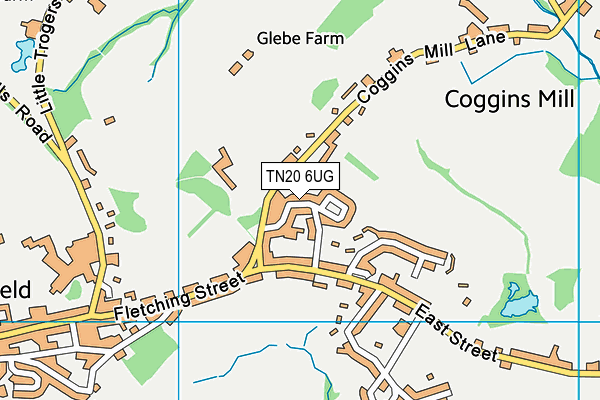 TN20 6UG map - OS VectorMap District (Ordnance Survey)