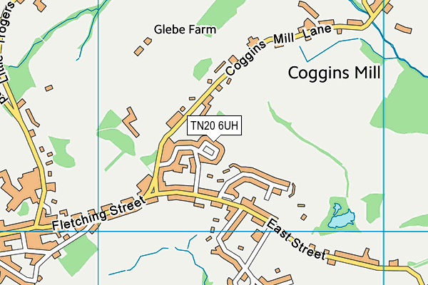 TN20 6UH map - OS VectorMap District (Ordnance Survey)