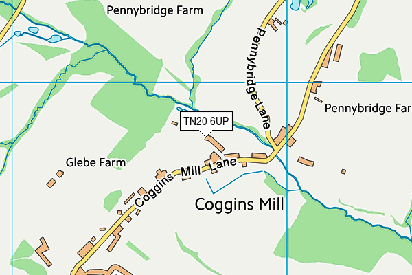 TN20 6UP map - OS VectorMap District (Ordnance Survey)