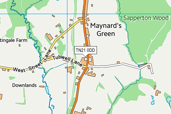 Maynards Green Community Primary School map (TN21 0DD) - OS VectorMap District (Ordnance Survey)