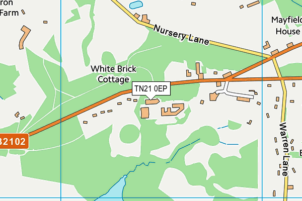 TN21 0EP map - OS VectorMap District (Ordnance Survey)