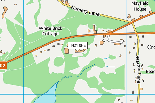 TN21 0FE map - OS VectorMap District (Ordnance Survey)