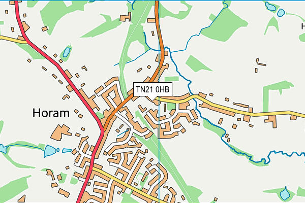 TN21 0HB map - OS VectorMap District (Ordnance Survey)