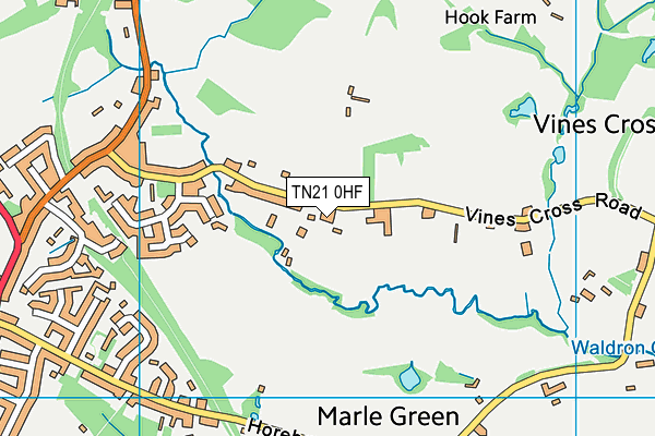 TN21 0HF map - OS VectorMap District (Ordnance Survey)