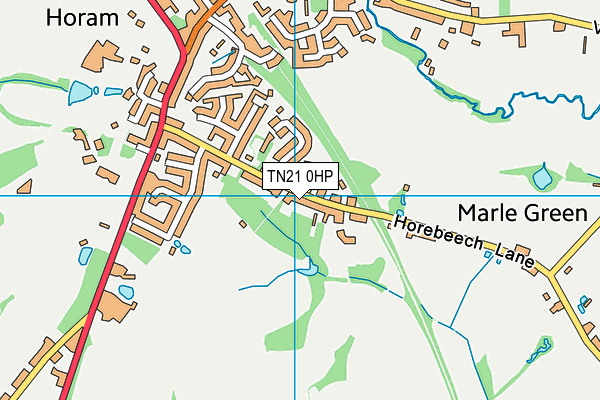 TN21 0HP map - OS VectorMap District (Ordnance Survey)