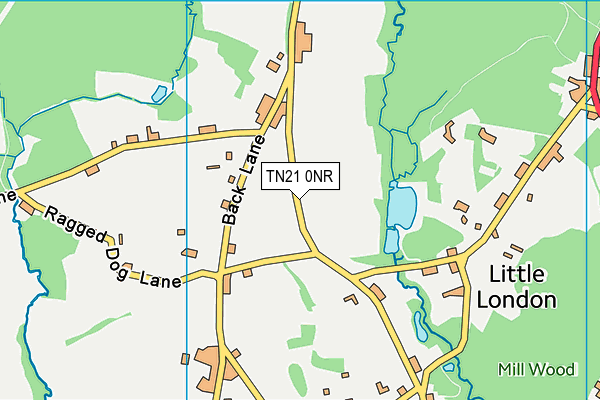 TN21 0NR map - OS VectorMap District (Ordnance Survey)