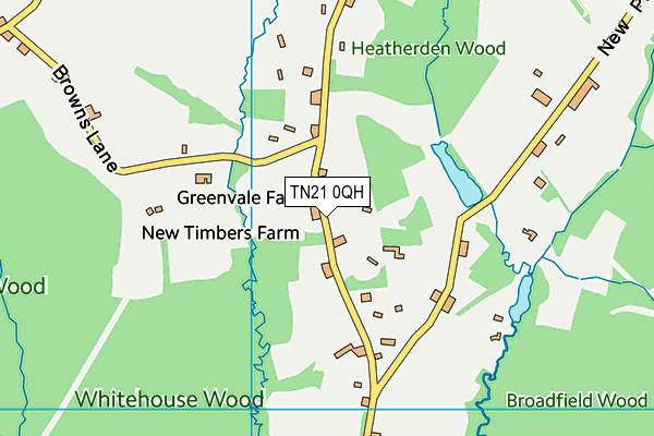 TN21 0QH map - OS VectorMap District (Ordnance Survey)
