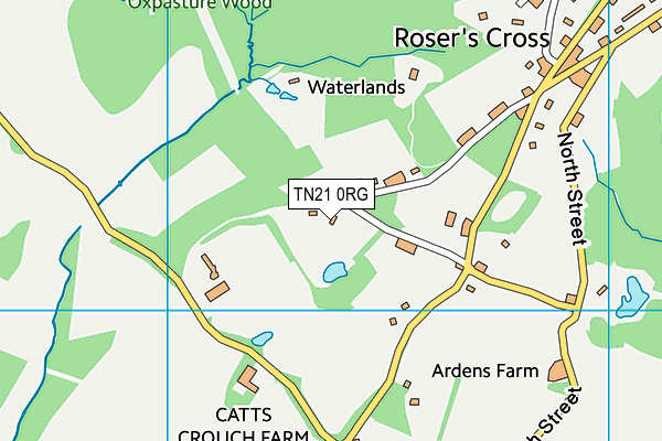 TN21 0RG map - OS VectorMap District (Ordnance Survey)