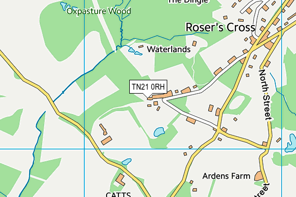 TN21 0RH map - OS VectorMap District (Ordnance Survey)