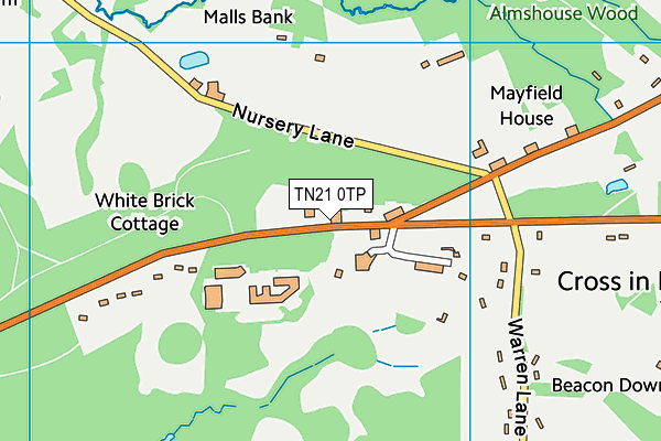 TN21 0TP map - OS VectorMap District (Ordnance Survey)