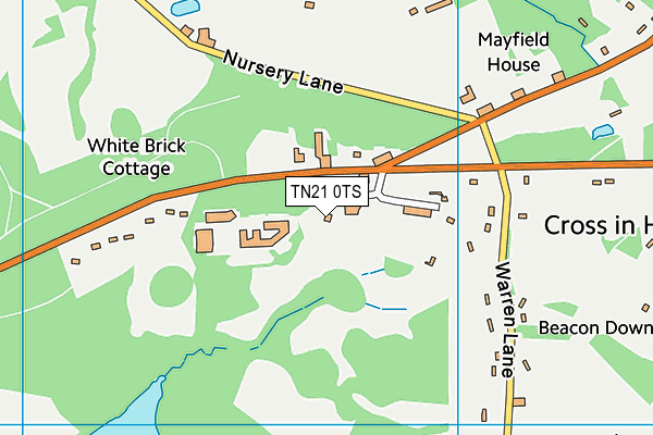 TN21 0TS map - OS VectorMap District (Ordnance Survey)